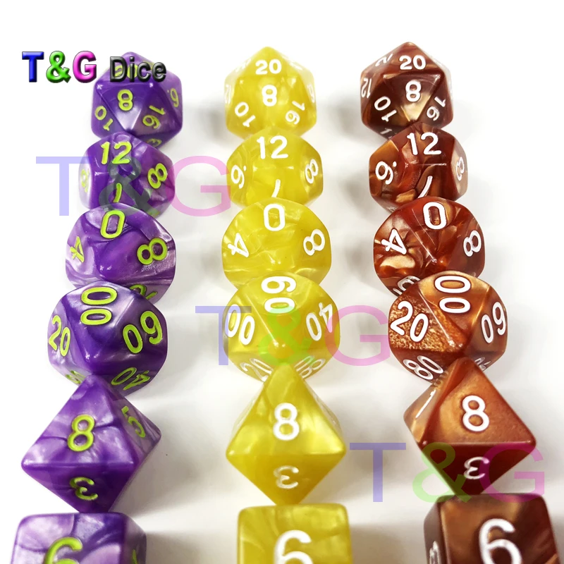Фирменная Новинка игральные кости DnD с эффект мраморной поверхности D4 D6 D8 D10 % D12 D20