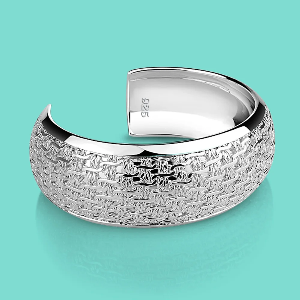 Женский браслет в богемном стиле hyperbole 20 мм женский из серебра 925 пробы с рисунком