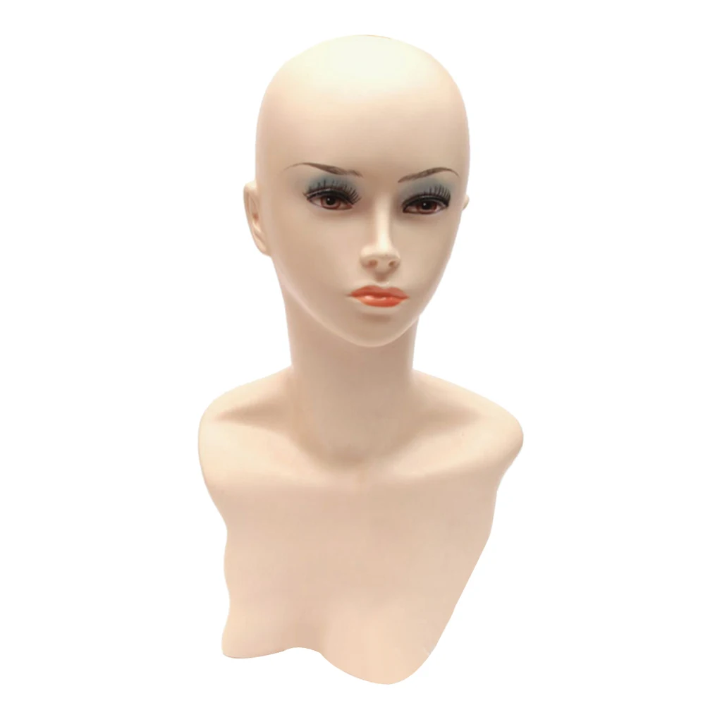 Female Mannequin Head Model Torso Plastic Dress Form with Stand Wig Hat Display Glasses Holder |