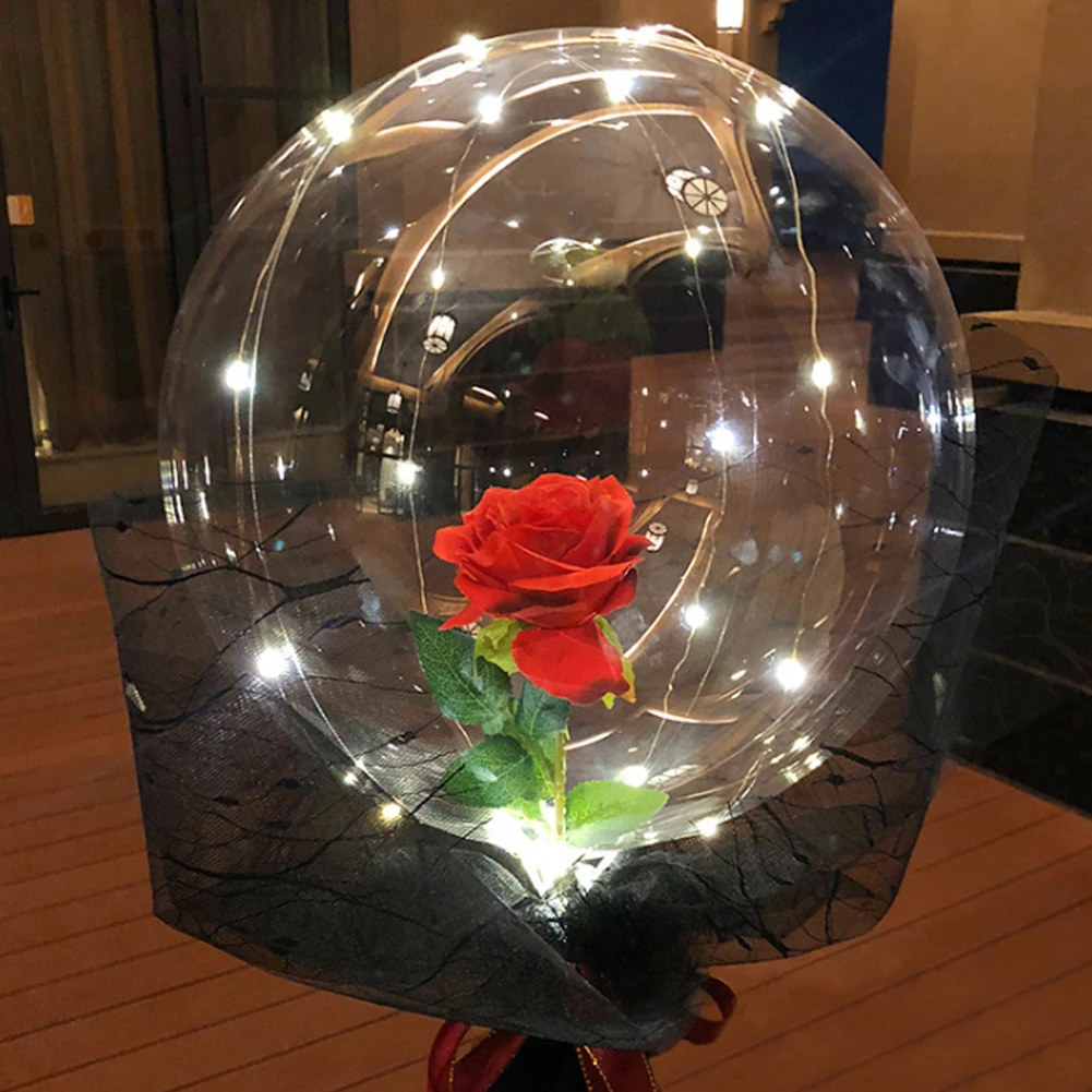 Светодиодные шары DIY розы Букет воздушные для дома вечерние светящиеся с