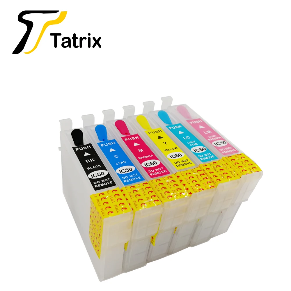Tatrix пустой Заправляемый картридж для IC50 ICBK50 костюм PM-G850 PM-G4500 PM-T960 A940 A920 A840S с