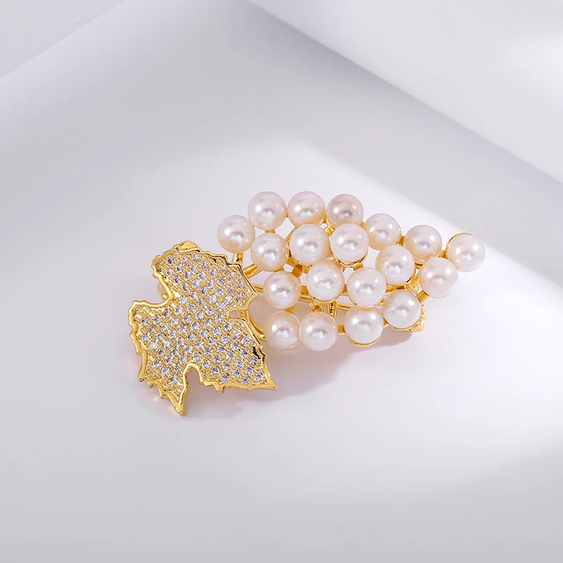 Креативная фруктовая брошь Cytheria высокое качество фиолетовые/белые жемчужные