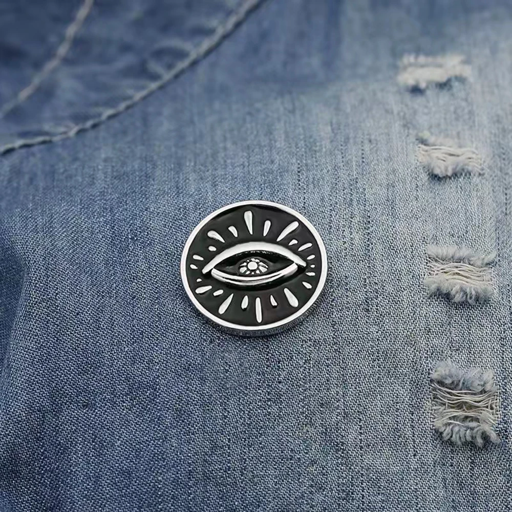 Аксессуары для Хэллоуина "Темные черные глаза волшебника" эмальовая булавка на грудь ювелирное украшение значок панк брошь подарок для друзей.