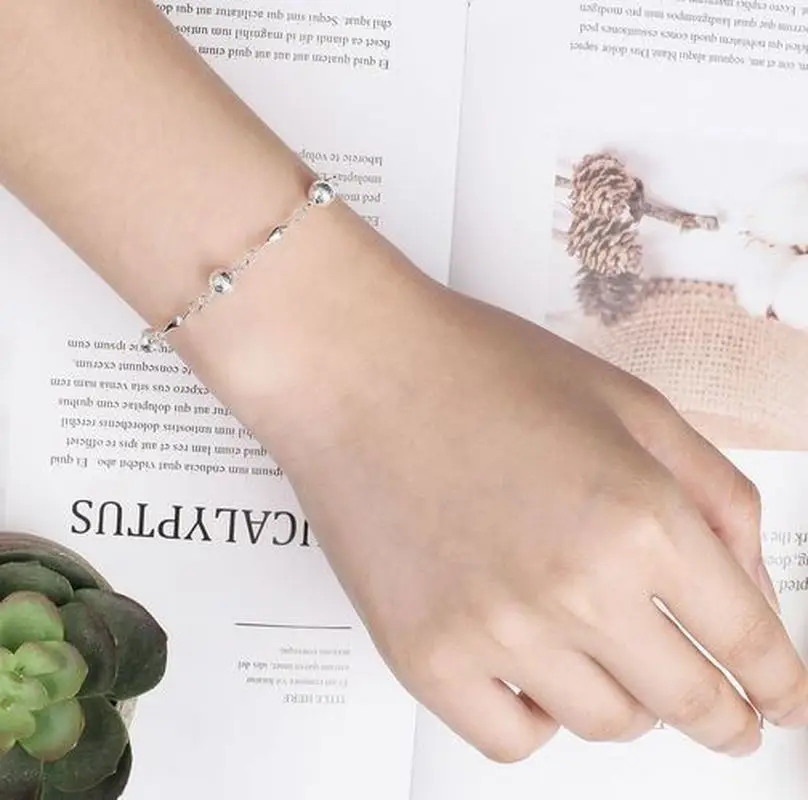 Женский корейский браслет из серебра 925 пробы для пары студентов ювелирные