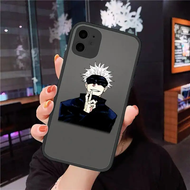 

Jujutsu Kaisen Satoru Gojo anime Phone Case For iphone 12 11 8 7 plus mini x xs xr pro max matte transparent cover