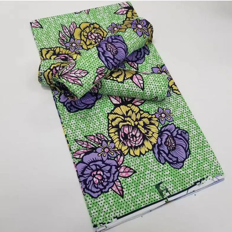 

High Quality Real African Wax Nigeria Wax fabric 6yards Ankara Wax Prints Fabric Wax Ghana Gold Wax Fabric