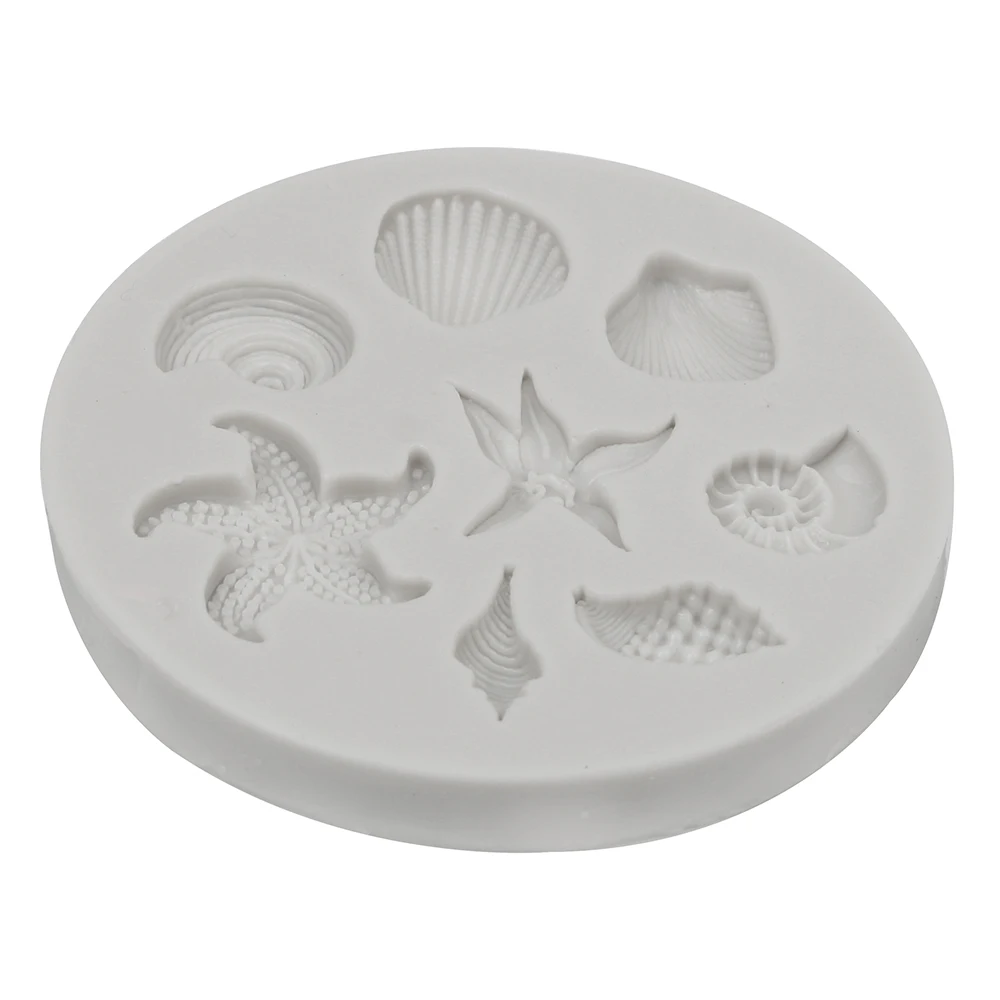 

Ocean Biological Conch Sea Shells Silicone Mold Baking Tool DIY Fondant Cake Decorating Tools Chocolate Cake Pudding Mold