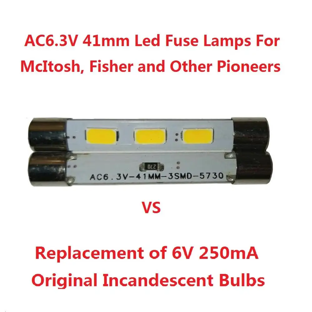 10 шт. AC6.3V аудио оборудование освещение светодиодные лампы плавкого