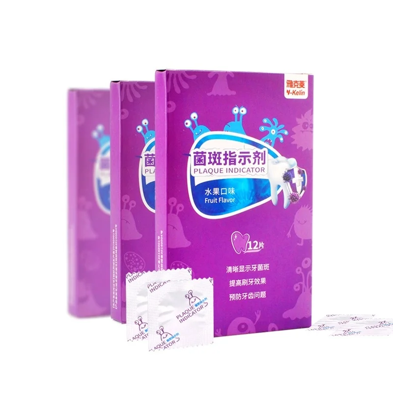 

– dental plaque, 72 labels (6 packs), dental indicators, oral hygiene