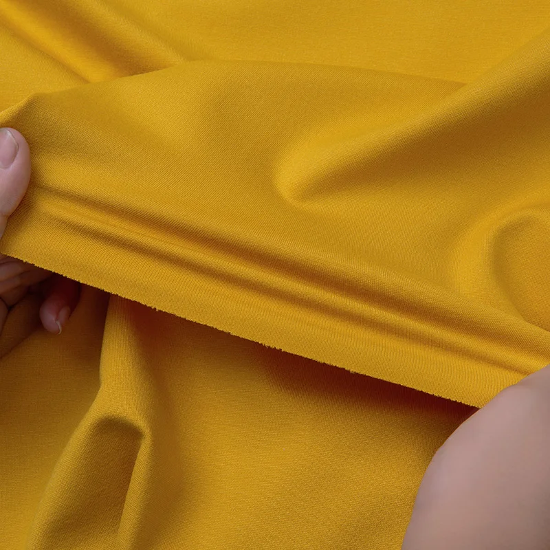 Широкая эластичная двухсторонняя трикотажная ткань из хлопка и спандекса 62