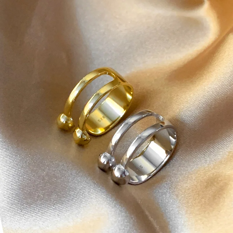 

Женское кольцо из серебра 925 пробы, нестандартное, блестящее, осеннее, Незамкнутое