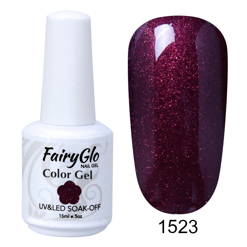 FairyGlo флуоресцентный неоновый УФ-гель для ногтей Дизайн ногтей гель лак замачиваемый Vernis полуперманентный лак для ногтей 15 мл - Цвет: 1523