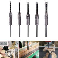 1pcs hss twist drill bits square auger mortising chisel drill set square hole woodworking drill tools kit set extended saw