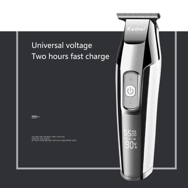 Kemei Electric Hair Clipper LCD Display 0mm Men DIY Beard Baldheaded Trimmer KM-5027 | Бытовая техника