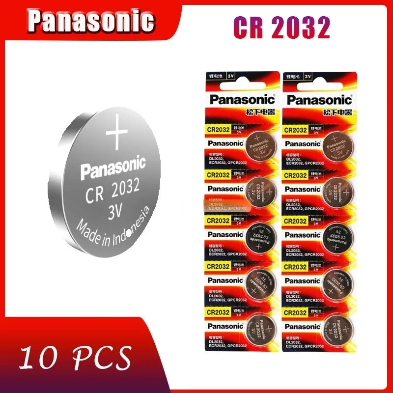 

10 шт., оригинальный новый аккумулятор для PANASONIC cr2032 3 в, кнопочные элементы, батарейки для часов, компьютера cr 2032