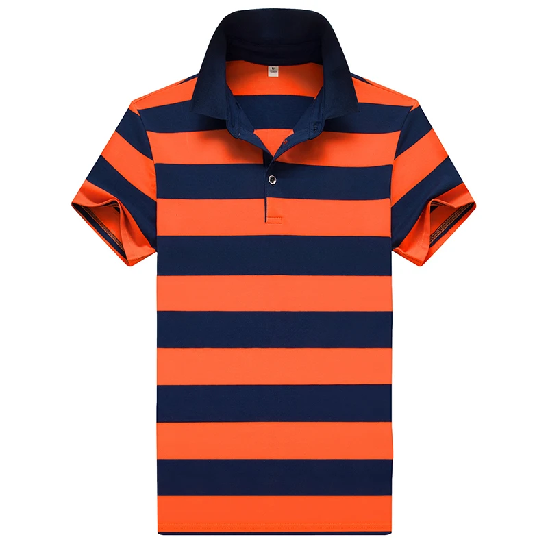 

polo shirts Men's polos Fashion Business Casual Fashion Stripe Comfortable Breathable Short Sleeve High Quality Slim Polo Shirt