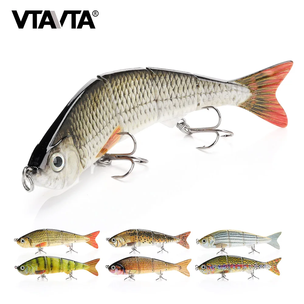 VTATVA 12 5 см 21 г 4 Сегменты тонущие воблеры для рыболовные приманки жесткая