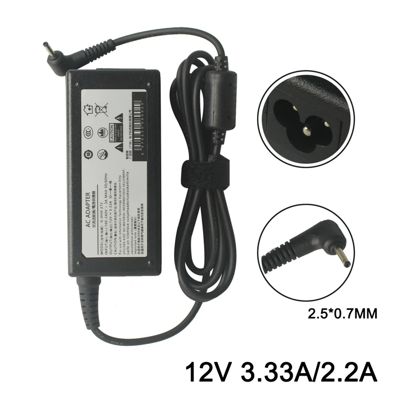 

12V 3.33A/2.2A 2.5*0.7mm AC Adapter For Sam.sung 110S1J 110S1K AA-RD7NMKD XE700T1C XE500T1C 930X2K Laptop Tablet