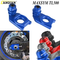 for sym maxsym tl 500 tl500 2020 2021 motorcycle chain adjustment block swingarm spools rear wheel sliders axle stand hook set