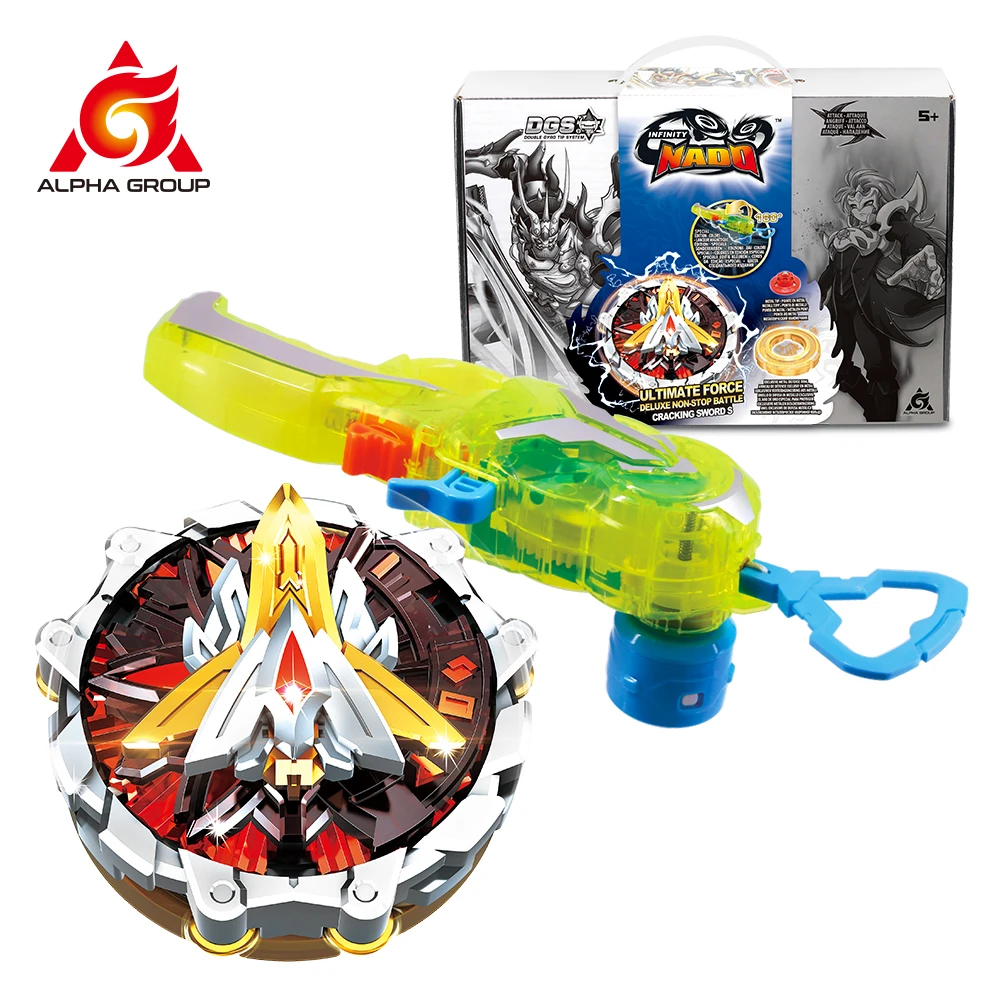 

Gyro Infinity Nado 5 Ultimate Force Series Dual Metal Rings Stacking Spinning Tops Kids Beyblade Toy With Magnetic Launcher
