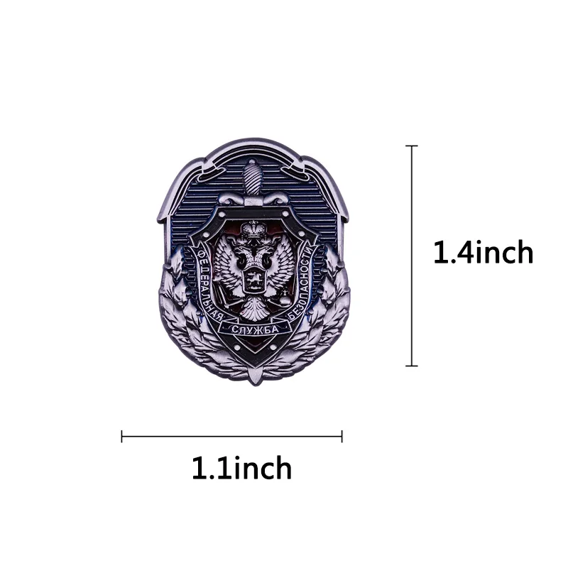 Россия Российская служба безопасности медаль советский KGB Crest Shield Badge FSB Pin |