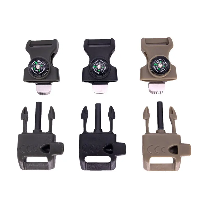 3 шт. компас стартер свисток пряжка 5/8 экстренный Выживание Паракорд браслет