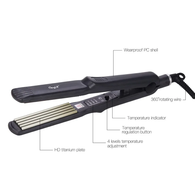 Щипцы для гофре из турмалина керамическая плойка завивки волос Плойка | Красота и