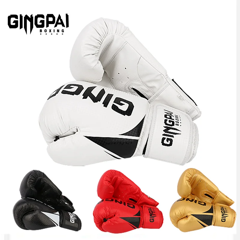 Оптовая продажа кожаные боксерские перчатки муай-тай из микрофибры 6-12 унций для
