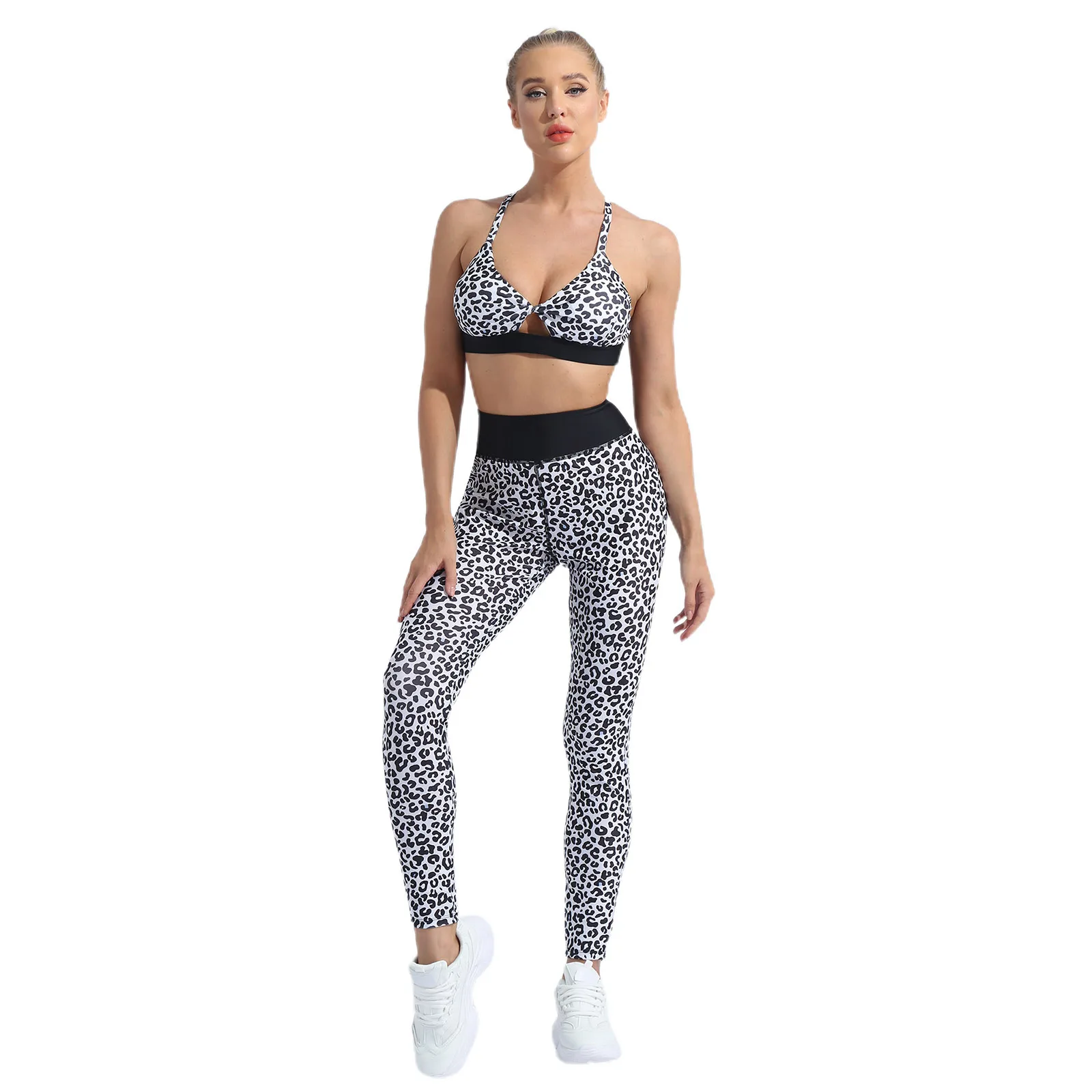 Женская Спортивная Одежда для танцев и фитнеса тренировочный костюм топ без