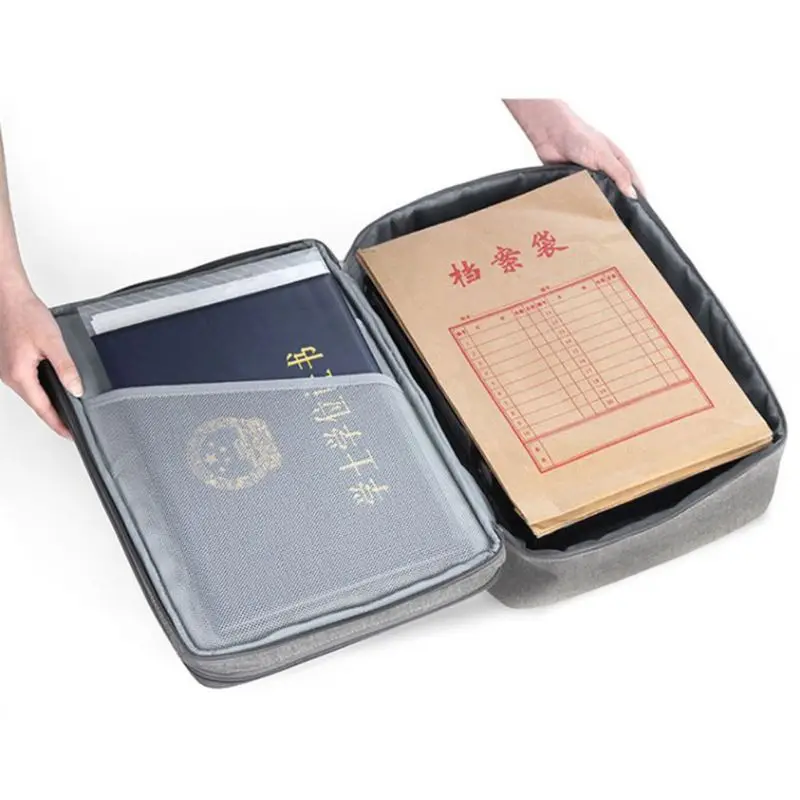Double Layer Document Ticket Bag Zipper Storage Large Capacity Certificates Files Organizer Travel | Канцтовары для офиса и