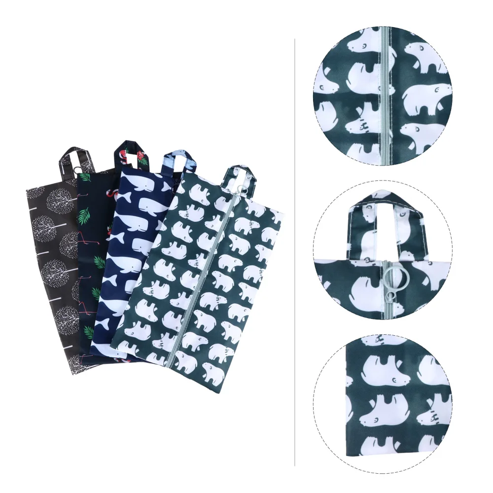 

4pcs Travel Shoes Bags Outdoor Use Shoe Storage Pouch Hanging Shoes Bags