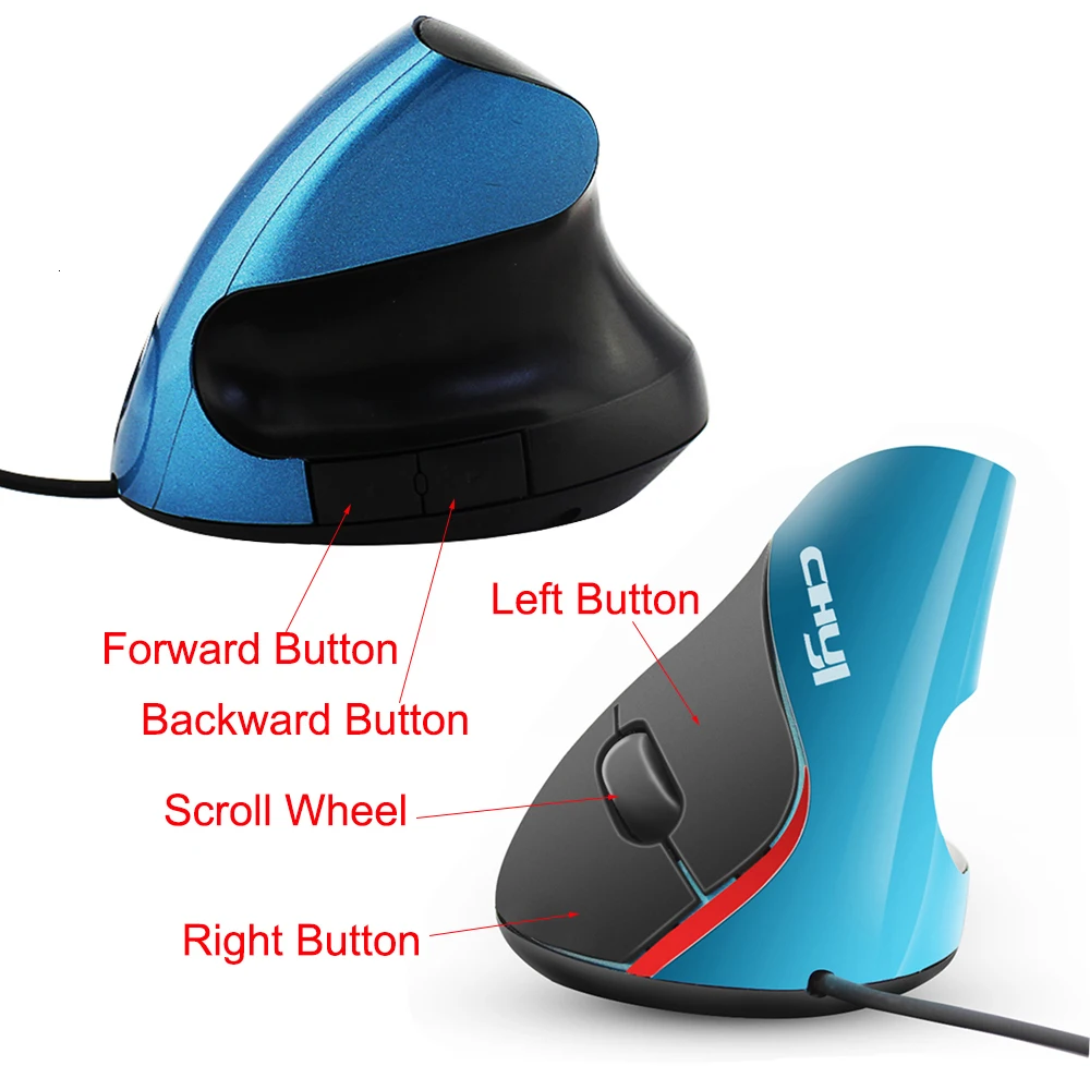 CHYI проводная мышь эргономичная 5D 1600 dpi оптический USB кабель вертикальная мышь с подставкой для запястья комплект коврика для мыши для геймера ПК ноутбук Настольный