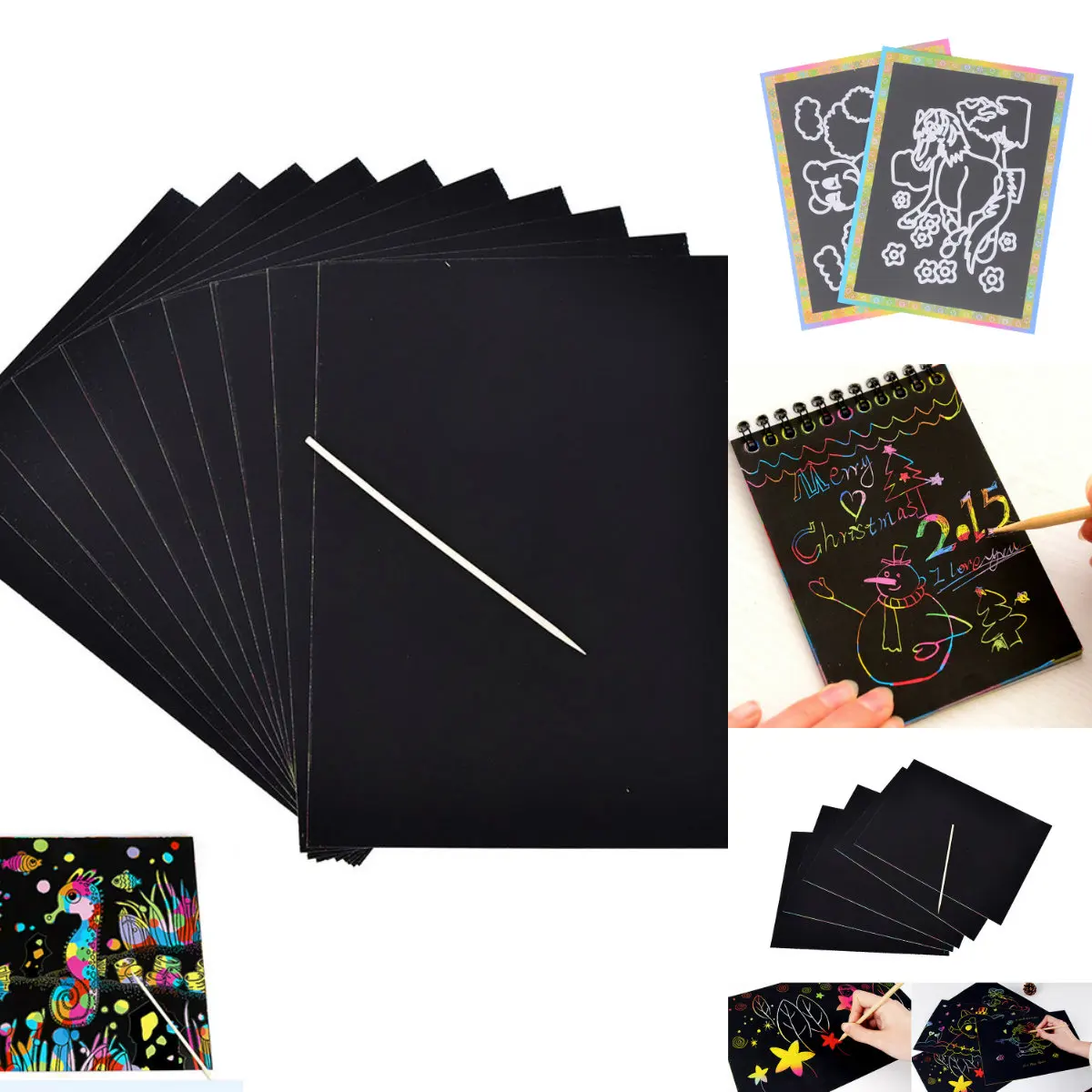 10 листов волшебный цвет Радуга|Юный художник| |