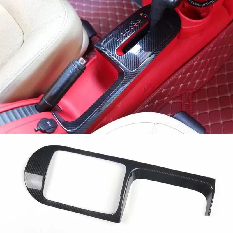 

Fit For Volkswagen Beetle 2003-2010 1PC Bright Carbon Fiber ABS Car Gear Shift Knob Panel Frame Cover Trim Cover Car Styling