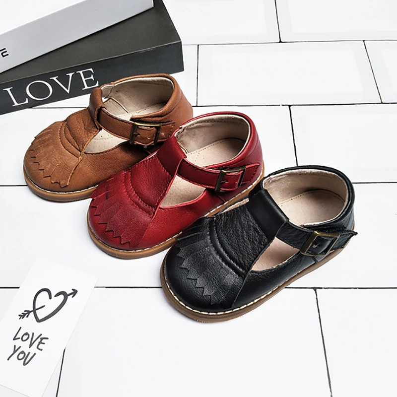 

Dolakids Британский Ретро стиль детская обувь из овечьей кожи обувь на весну и осень детская повседневная обувь для девочек 0-6