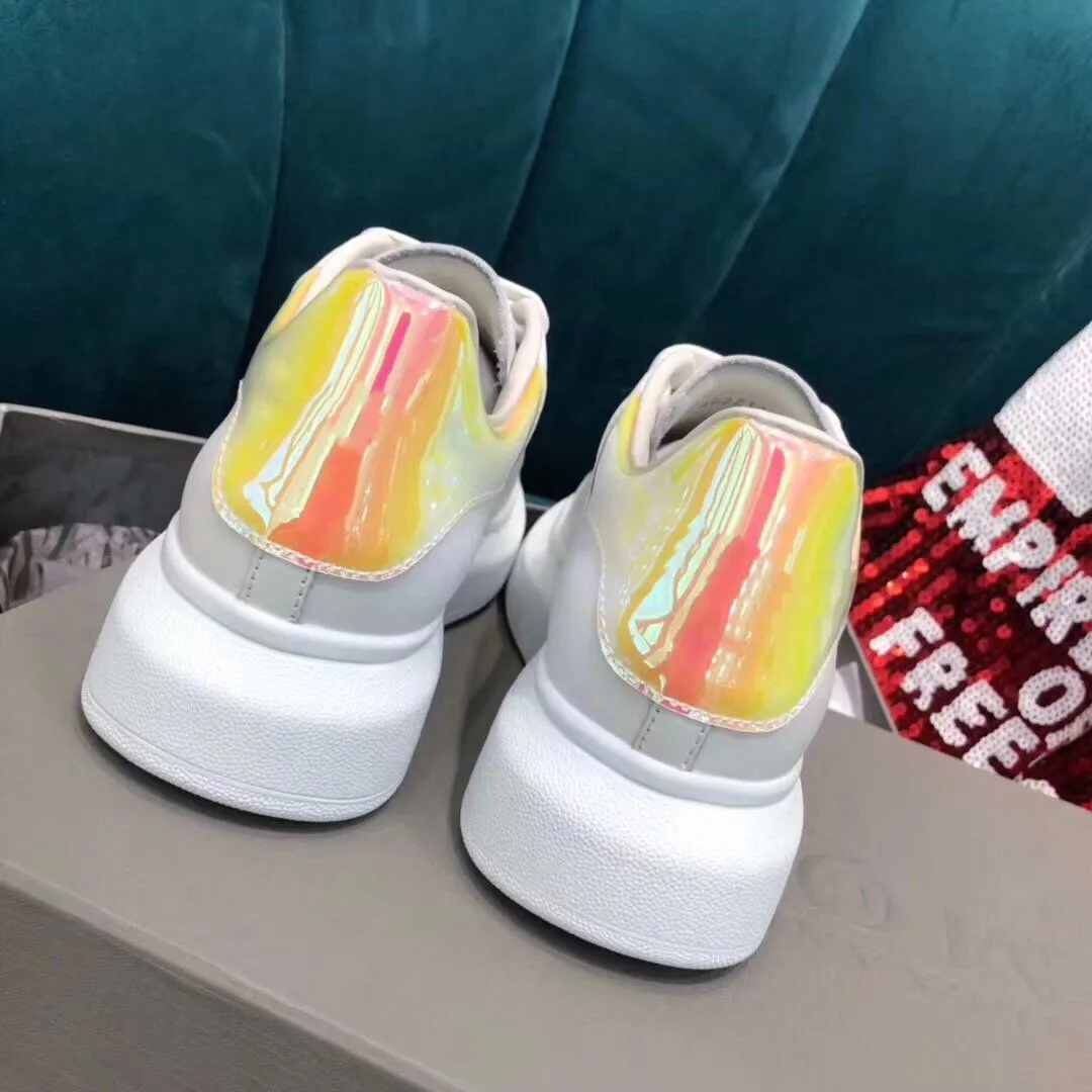 Туфли женские из натуральной кожи яркие Яркие ботинки с хвостом на платформе