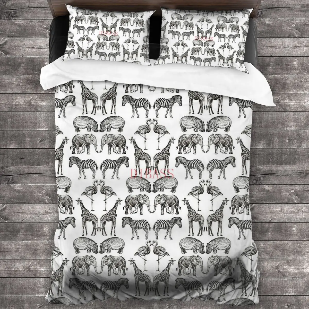 

Couples On Safari 100%Pure Cotton Comforter Set with 2 Pillowcase,Soft Microfiber Duvet Cover Set, Bedding Sets Bed Set