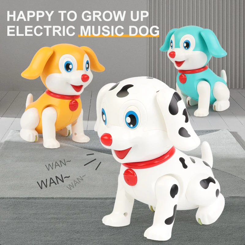 

electric robot dog with music light interactive toys educational toys with colorful safety buckle feisty pets Present Toy Robot