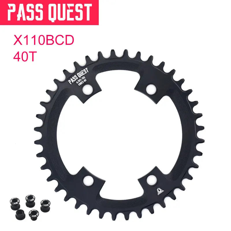 Pass Quest X110/4BCD круглая цепь для дорожного велосипеда колеса коленчатого вала 40 T-52 T