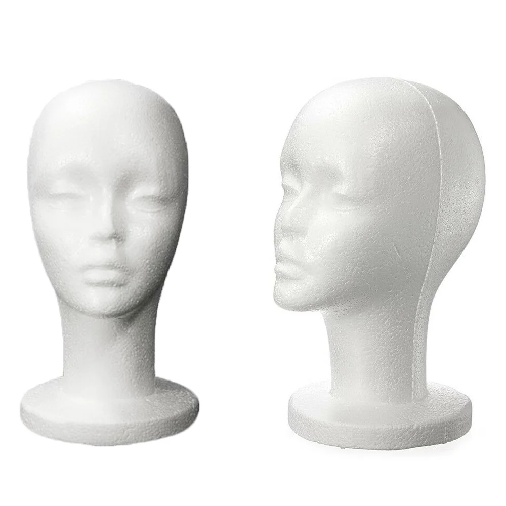 Модный женский манекен из белой пены пенополистирол шапка парик голова дисплей