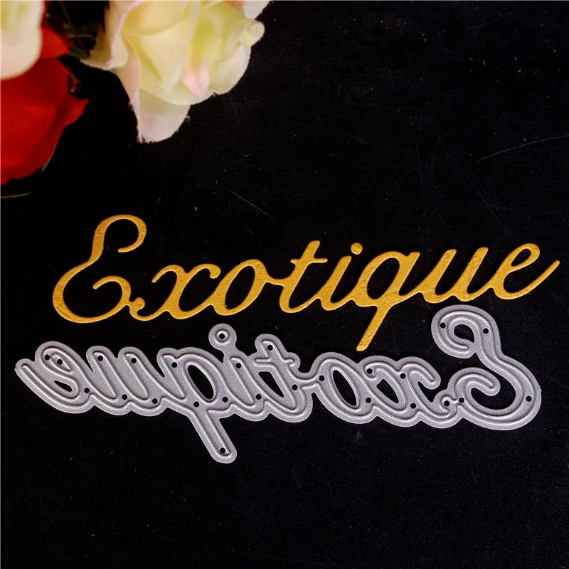 Французское слово металлические режущие штампы для скрапбукинга Diy высечки