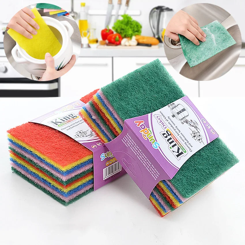 10 шт./компл. спонж тряпка для мытья посуды посуда очиститель Кухня инструмент