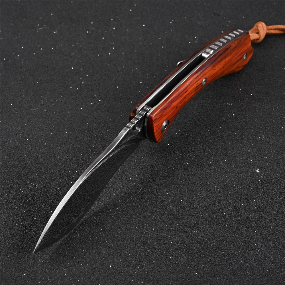 Дамасский нож VG10 военный тактический складной клинок оружие для самообороны
