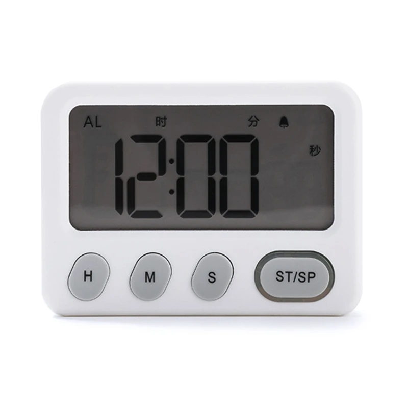 

72XD Kitchen Timer with Mute/Loud Alarm Switch 12/24 Hour Clock Count Up & Count Down Strong Magnet Timer Kids Teachers Use