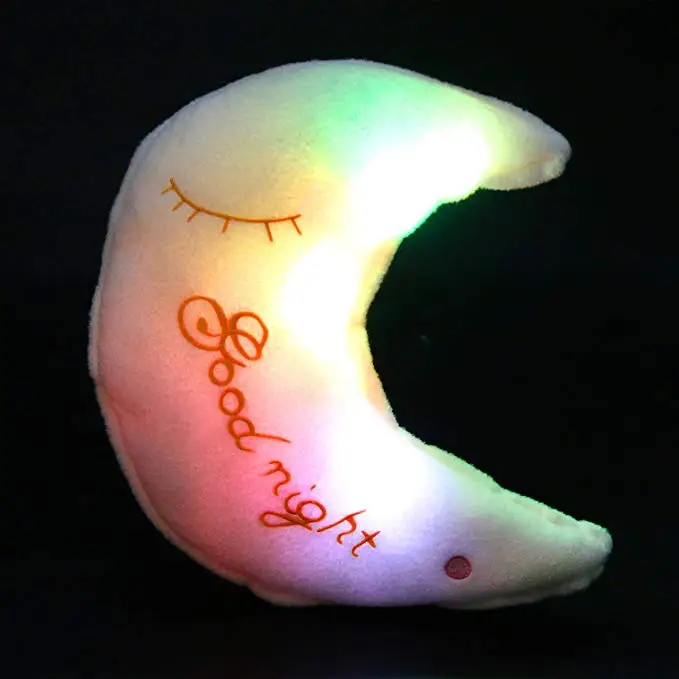 Светодиодный Луна мягкая подушка для животных светящаяся плюшевая игрушка с