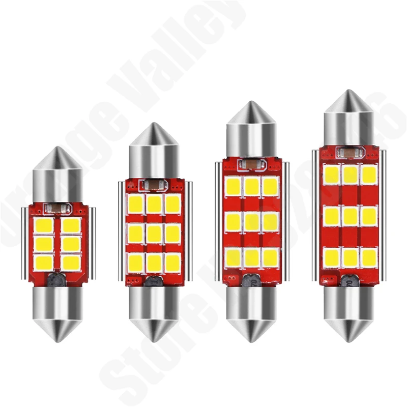 10 шт. c5w led CANBUS 31 36 39 41 мм Festoon C10W 6 лампа 2835 9 SMD 12V для чтения интерьер автомобиля