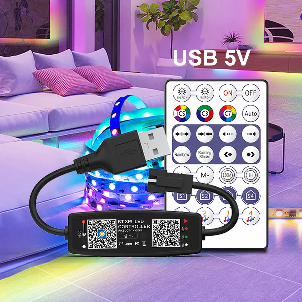 Светодиодный пиксельный контроллер WS2812B WS2811 SK6812 RGBW пульт дистанционного