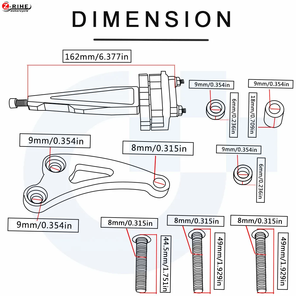 CNC алюминиевый регулируемый Полный Набор рулевой демпфер Стабилизатор Монтажный