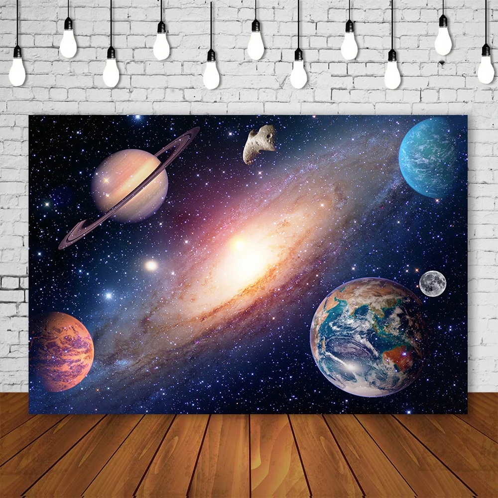 HUAYI Photo Background Newborns Cosmic Planet Pilot Photography Backdrops Outer Space Custom Studio Photobooth Backdrop XT-6794 |