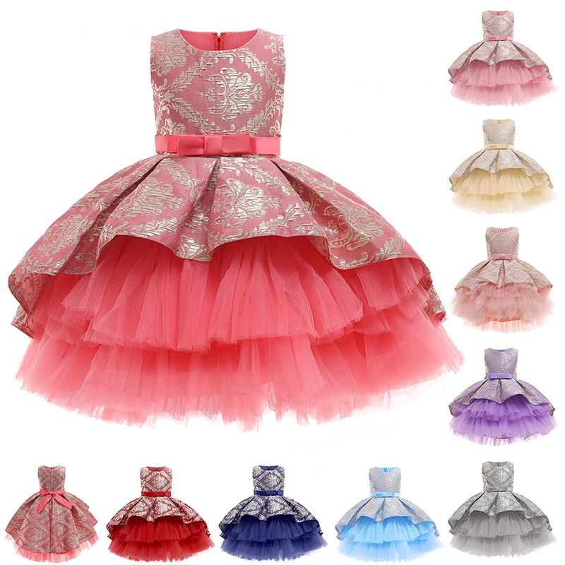 

Платье для девочек, Сетчатое, повседневное, на возраст 1-8 лет